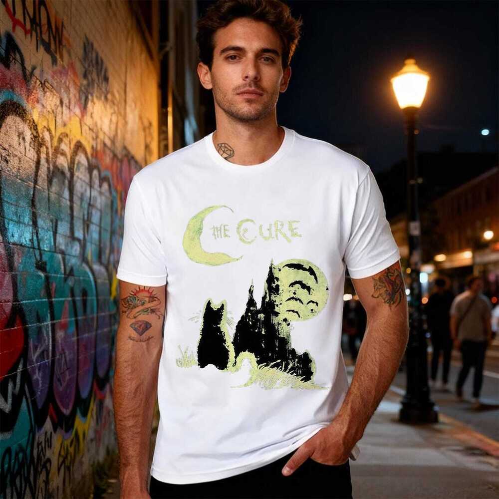 The Cure Cat Tee Unisex Shirt White Shirt